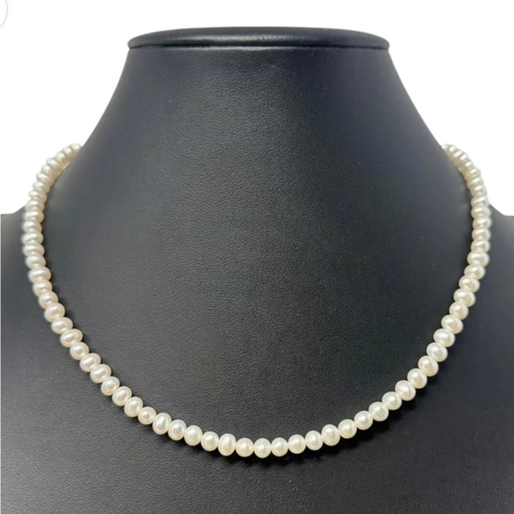 14k Gold Clasp Pearl Necklace